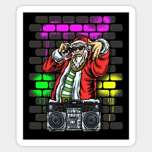 Hip Hop Santa Sticker